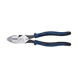 Side Cutter Linemans Pliers, High Leverage, 9-Inch, Streamlined Design, Color Coded Klein Tools J213-9NE