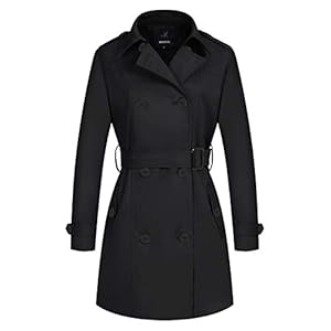 Wantdo Vrouwen Schouder Epaulets Riemtrenchcoat Winddicht Knop Bevestiging Jassen Double-Breasted Slim Fit Jassen
