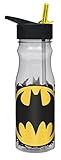 Zak! Designs Tritan Water Bottle with Flip-Up Spout and Straw featuring Batman Graphics, Break-resistant and BPA-free Plastic, 25 oz. (Kitchen)