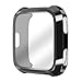 Falandi 3 Packs Screen Protector Case Compatible for Fitbit Versa, Ultra Slim Soft Full Cover Case for Fitbit Versa Face Cover Silver Black Clear (Classical 3-Pack)