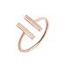 Elegant Adjustable Parallel lines Rings Open Ring for Girl and Women