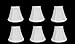 Urbanest Chandelier Lamp Shades 6-inch, Bell, Clip On, White (Set of 6)