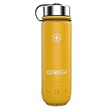ICEWATER 3-in-1 Smart Stainless Steel Water Bottle(Glows to Remind You to Stay Hydrated)+Bluetooth Speaker+ Dancing Lights,20 oz,Stay Hydrated and Enjoy Music,Great Gift