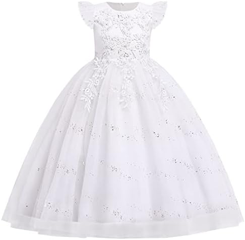 white dress blue flowers Open-Back Blue Floral-Print Long White Lace Prom Dress Blue/Print / 6 main image 0