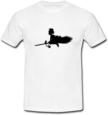 HJGBEDS Boy Mens Japan Anime Kiki's Delivery Service Custom White Tshirt Tees