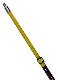 Pomatree Extendable 12 Feet Long Fiberglass Telescopic Extension Pole | Multi-Purpose Rod | Screw On Paint Roller, Gutter Cleaner, Duster Attachment, Window Squeegee and Light Bulb Changer Tools