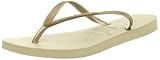 Havaianas Women’s Slim Flip Flop,Grey/Light Gold,37/38 BR/7-8 M US, Shoes Direct