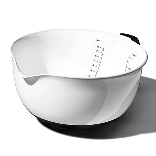 OXO Good Grips 2QT Plastic Batter Mixing Bowl, White Pricepulse
