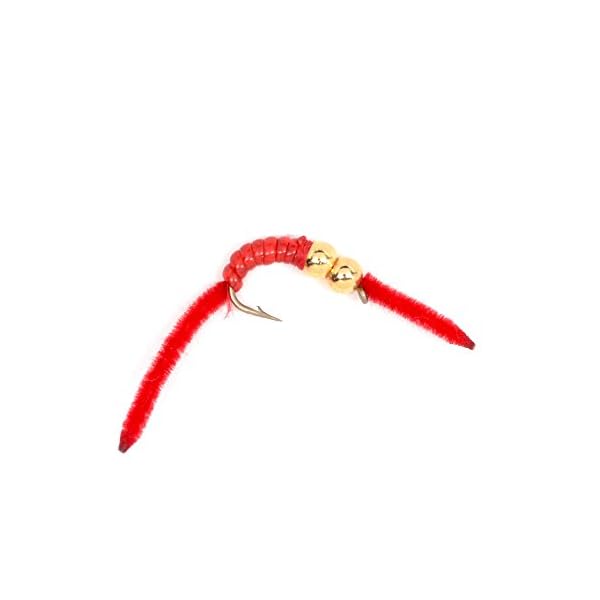 Trout-Fly-Assortment-2-San-Juan-Worm-Power-Bead-1-Dozen-Wet-Nymph-Fly-Fishing-Flies-Collection-12-Flies-4-Hook-Size-10