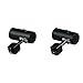 KING SHA 2 Pack Universal Line Voltage Track Lighting Heads Compatible H Type 3-Wire Single Circuit Track Systems,E26 Base,Black,ETL Listed