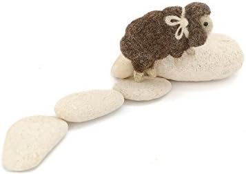 Sheep brooch needle felted, Brown sheep pin, Aries Zodiac Sign Gift, Lamb Brooch