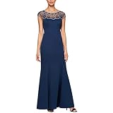 alex evenings women's short shift dress with embellished illusion detail Alex Evenings Embellished Illusion Sheath Dress - Black