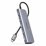 UGREEN USB C Hub, USB C HDMI Adapter 6 in 1 Type C Hub with 4K USB C to HDMI, SD TF Card Reader, 3 USB 3.0 Ports for MacBook Pro 2019/2018/2017, Galaxy Note 10 S10 S9 S8 Plus, Chromebook, XPS Aluminum