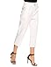 Zeagoo Women High Waist Zip Fly Solid Slim Work Casual Capri Pants