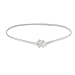 Bowknot Detail Silver Tone Metal Elastic Waist Belt for Ladies