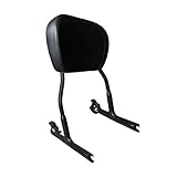 TTX Matte Black Quick Release Sissy Bar Upright Passenger Backrest With Leather Pad for Harley Davidson Softail Deluxe Fat Boy Night Train Springer FLST FXST FXSTB FXSTS FLSTN 2000-2006