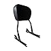 TTX Matte Black Quick Release Sissy Bar Upright Passenger Backrest With Leather Pad for Harley Davidson Softail Deluxe Fat Boy Night Train Springer FLST FXST FXSTB FXSTS FLSTN 2000-2006