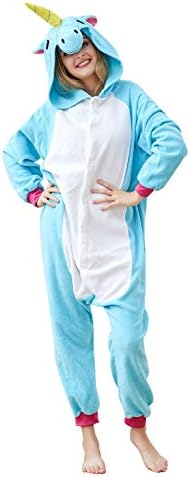 EcoOnesie Adult Animal Onesie Colored Unicorn Cosplay Pajamas One Piece Costumes