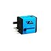 Travel Adapter and Charger by VLG - USB Charging Ports - Super Fast Charging - All International Standard Cell Phone/Desktop/Laptop/Touch Screen Tablet/Computer/GPS Chargers (Sky Blue)