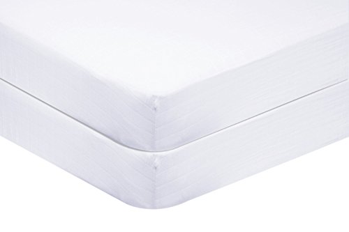 Bacati 2 Piece Muslin Crib Sheets, Solid White
