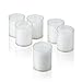 White Votive Candles in Clear Plastic Cups Burn 24 Hour Set of 20 Unscented