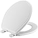 BEMIS 600E3 000 Toilet Seat will Slow Close and Never Come Loose, ROUND, Durable Enameled Wood, White