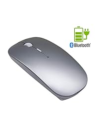Silencioso mouse inalámbrico recargable   azmall Mini nivel de Gaming mouse Mouse de computadora con 3 Ajustable DPI (800 ppp, 1200dpi, 1600dpi), compatible con PC, Mac, computadora de sobremesa y portátil