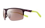 Nike EV0801-607 Run X2 S E Sunglasses (One Size), Deep Burgundy/Volt, Max Speed Tint Lens
