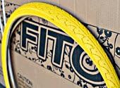 1 Pair of Duro Patterned Tread Bicycle Tire, 26" x 1.50" - Yellow Tires x2, for Beach Cruiser Bikes & Mountain Bikes