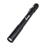 VOLADOR 300lm Tactical Pen Light, Ultra Slim CREE LED Flashlight Mini Pocket Torch with Clip Powered by 2AAA Batteries (not include)
