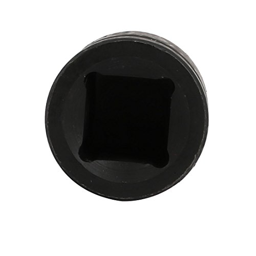 uxcell M16 1/2-inch Square Drive CR-MO Ribe Bit Impact Socket Adapter Black