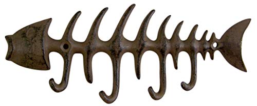 1 X Iron Fish Skeleton Key Rack