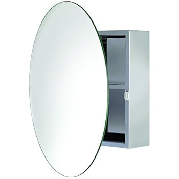 Croydex Severn Stainless Steel Circular Medicine Cabinet With Over
