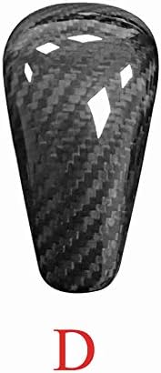 Genuine Luxury Manual/Automatic Car Real Carbon Fiber Gear Shift Shifter Knob Head for A4L 13-16, A5 12-16，Q5 13-18，A6L 12-15, Q7 13-15, A7 09-14，S6 13，S7 13 (D)