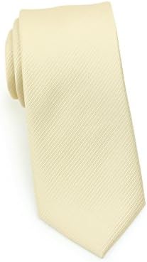 Bows-N-Ties Men's Necktie Textured Solid Skinny Microfiber Satin Tie 2.5 Inches