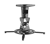 AMER Projector Mount - Universal Ceiling Bracket LCD DLP Tilt 360&deg; Swivel 30lbs (Black)