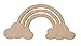 24 Pieces Unfinished Wooden Rainbow and Unicorn Cutouts for Crafts, Wood Slices