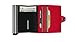 Secrid Twin wallet leather amazon red, Credit Card Wallet / with RFID protection, with one click all cards slide out gradually. Up to 18 cards
