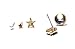 Nuwastone women's Moon & Stars & Planet Earring Set (Blue earing)