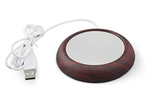 Cup Warmer Wood Grain USB Silicone Electric Mug Drink Coaster Tea Coffee Insulation Coaster Heater by ShopIdea