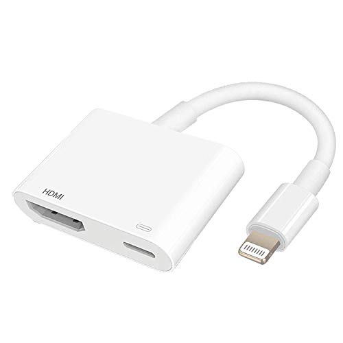 Lightning to HDMI Adapter Lightning Digital AV Adapter 1080P with Lightning Charging Port for