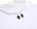 OUFO Women Jewelry Set, Rose Gold Plated Crystal Green Stone Jewelry Set Elegant Leaf Shaped Necklace Pendant Earrings 2092