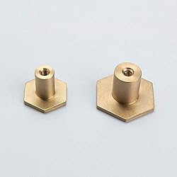 Solid Brass Hexagon Kitchen Cabinet Knobs and Pulls