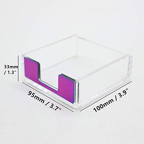 MEI YI TIAN Clear Acrylic Rainbow Self-Stick Note Pad Holders Colorful Memo Note Cube Holder Dispens - //medicalbooks.filipinodoctors.org