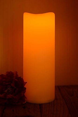 4 Pieces of Battery Operated Candles 12 inches LED Wavy Edge, Timer, Flickering Flame