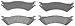 ACDelco 14D802M Advantage Semi-Metallic Rear Disc Brake Pad Set