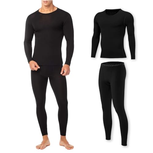 EIYUTRLR Conjunto De Ropa Interior Térmica De Hombre，Mallas de poliéster Acolchadas y engrosadas,Que absorben el Sudor y se secan rápidamente,perfectas