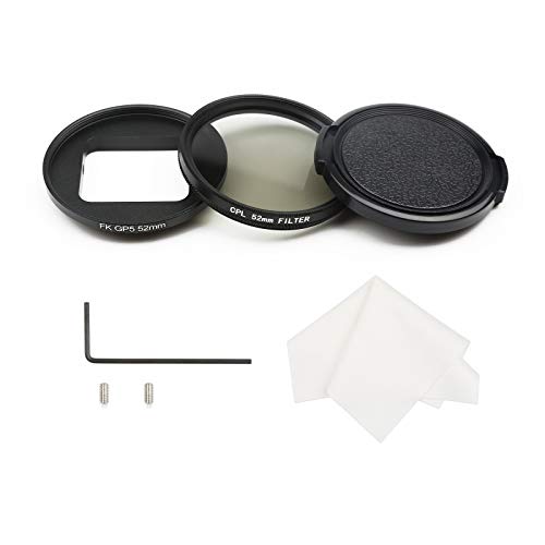 D&F 52mm Professional Photography CPL(Circular Polarizer Lens) Filter with Lens Cover and Adapter Ring for GoPro Hero 7 Black,Hero 5, Hero 6,Hero(2018) Camera Body - Thumbnail 5