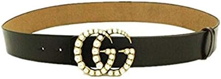 Fashion Pearl Belts For Women Leather Belts Letter Buckle
