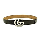 Fashion Pearl Belts For Women Leather Belts Letter Buckle